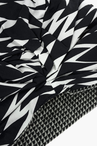 Wool-blend IRIS Reversible Turban in Geometric Motif