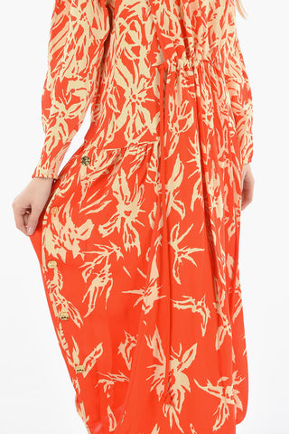 Vestito Maxi A Maniche Lunghe Con Coulisse