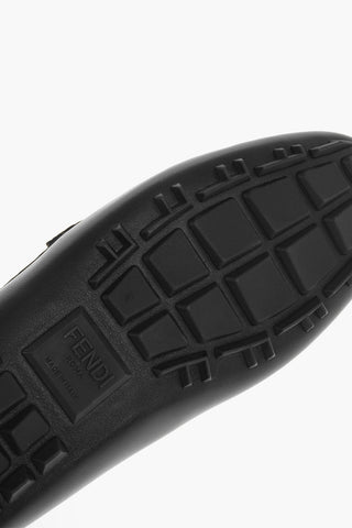 Caimanskin Detail Leather Loafers