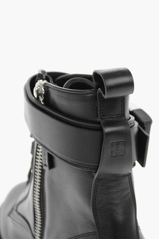Calfskin TERRA Ankle Boots with Logoed Buckle 5cm
