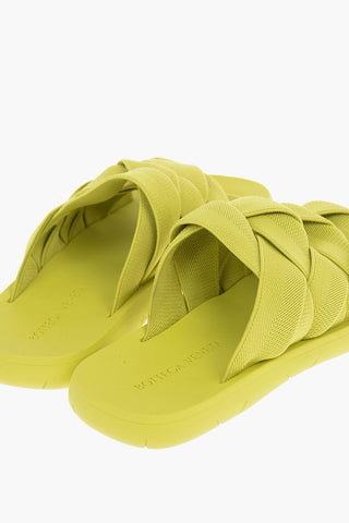 Braided Canvas Slippers With Rubber Soles