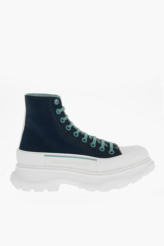 Sneakers Alte Allacciate TREAD SLICK in Pelle Spalmata