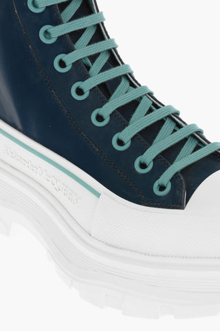 Sneakers Alte Allacciate TREAD SLICK in Pelle Spalmata