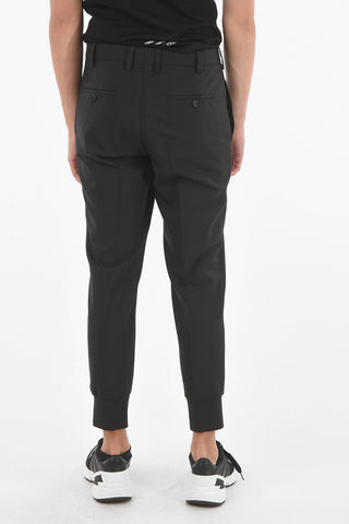 Low Waist Slim Fit TRAVEL Pants with Cuff Ankle