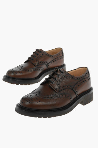 Brogue Details Hammered Leather McPherson Derby Shoes