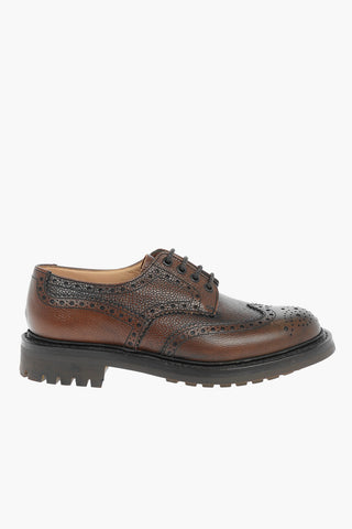Brogue Details Hammered Leather McPherson Derby Shoes