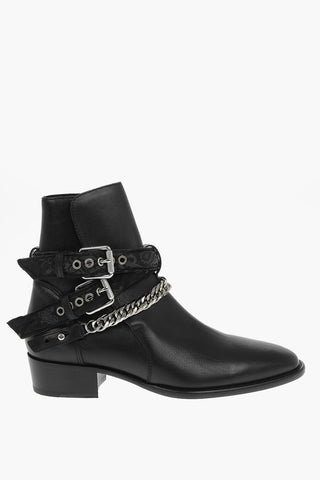 Leather BANDANA Boots With Straps