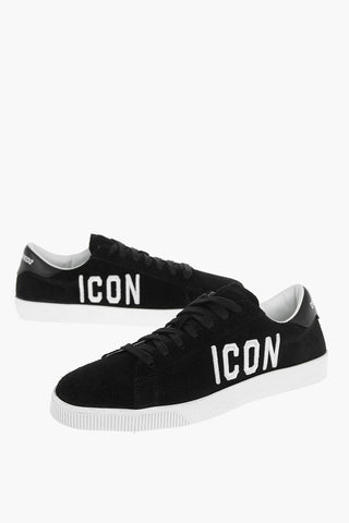 Embroidered ICON Suede Leather Sneakers