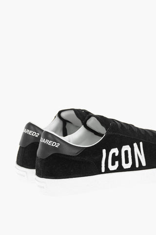 Embroidered ICON Suede Leather Sneakers