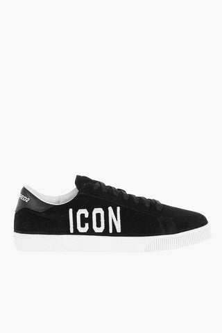 Embroidered ICON Suede Leather Sneakers