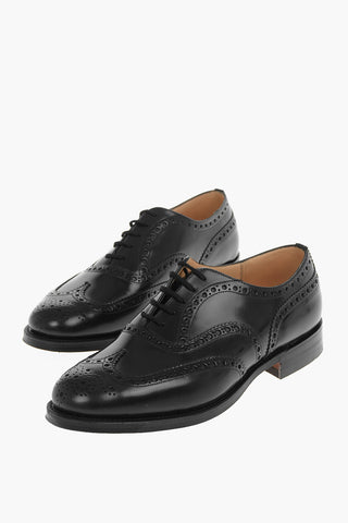 Leather BURWOOD Oxford Shoes With Brogues Details
