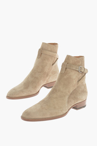 Suede Leather WYATT Boots With Straps