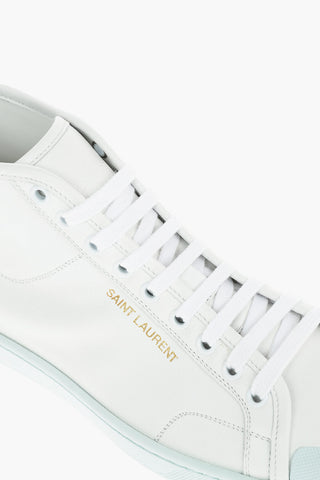 Leather Mid Top Sneakers With Rubber Soles