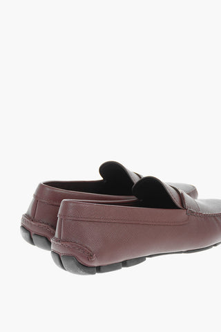 Saffiano Leather Loafers