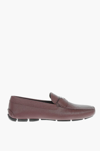 Saffiano Leather Loafers