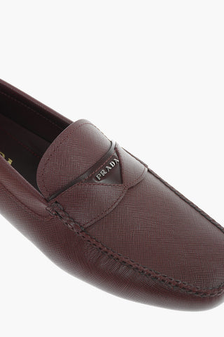 Saffiano Leather Loafers