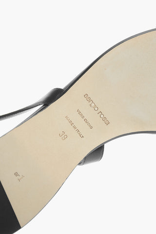 SR1 Ballerine Slingback a Punta in Pvc con Placca Logata
