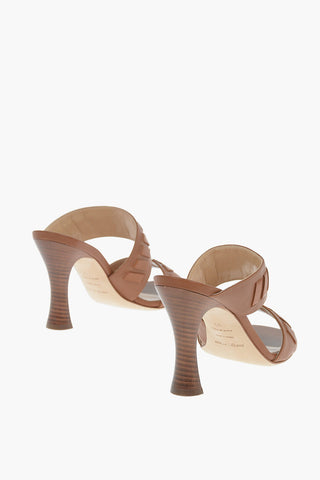 Mules in Nappa con Design a Doppia Fascia