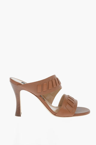 Mules in Nappa con Design a Doppia Fascia