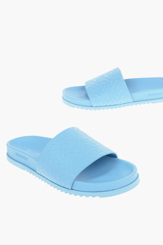 Embossed Monogram Motif Rubber Sliders