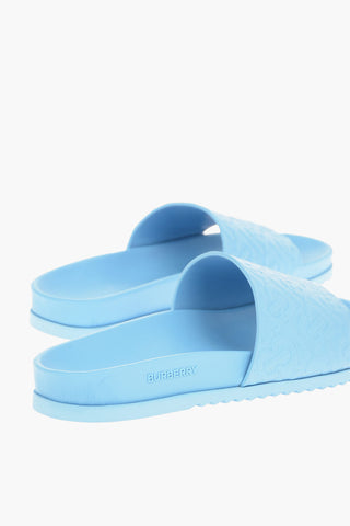 Embossed Monogram Motif Rubber Sliders