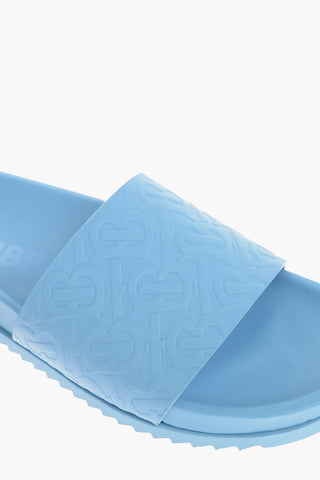 Embossed Monogram Motif Rubber Sliders
