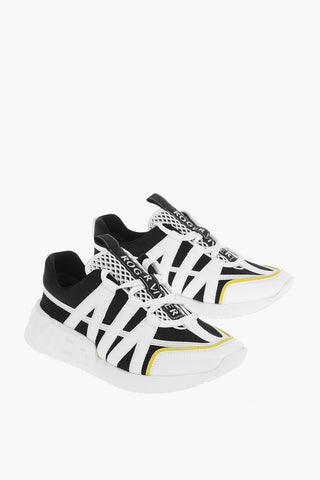 Grosgrain-meshed VIV GO Low-top Sneakers with Logoed Statement Sole