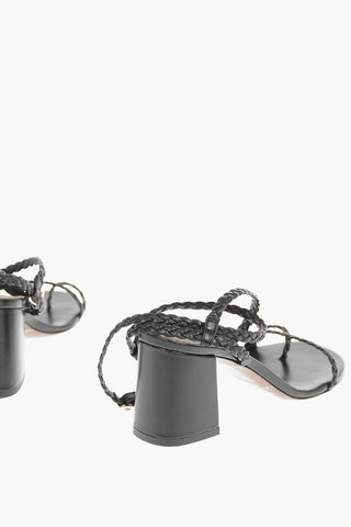 Lace-up Ankle Nappa Thong Sandals 6cm