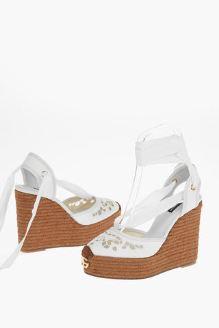 Espadrillas LOLA in Sangallo con Zeppa 13cm