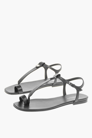 Leather Flat Thong Sandals