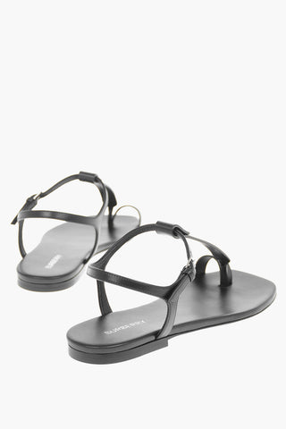 Leather Flat Thong Sandals