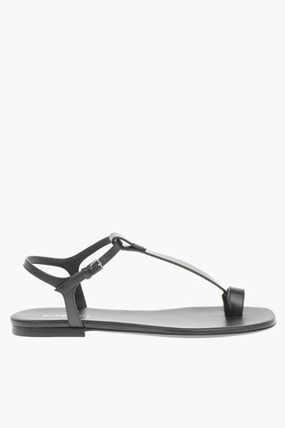 Leather Flat Thong Sandals