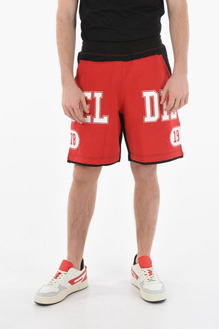 Two-Tone Logo Cracked P-MUSTIN Shorts