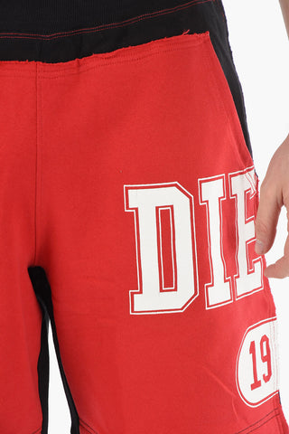 Two-Tone Logo Cracked P-MUSTIN Shorts