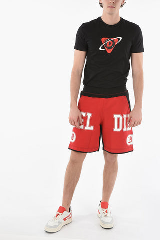 Two-Tone Logo Cracked P-MUSTIN Shorts