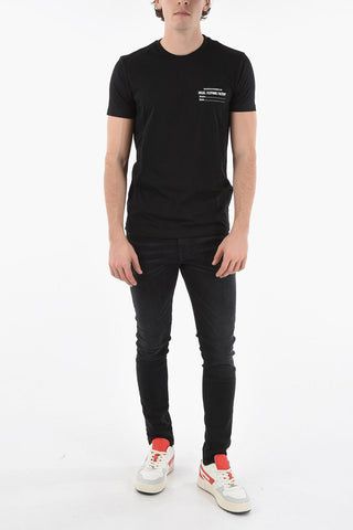 Logo Printed Solid Color T-DIEGOR-C5 T-Shirt