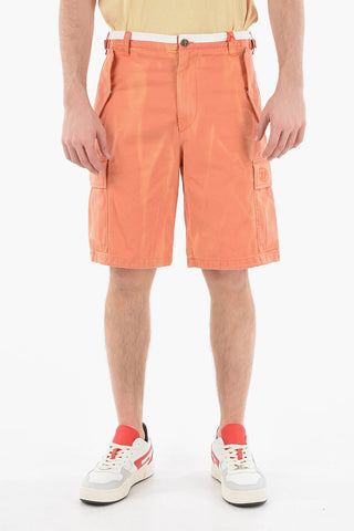 Cargo-Shorts P-ATLAN aus Baumwolle mit Gürtelschlaufen