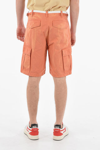 Cargo-Shorts P-ATLAN aus Baumwolle mit Gürtelschlaufen