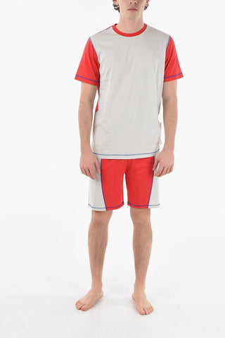 Two-Tone Shorts and T-shirt UMSET-JUST-TOMY-I Pyjamas Set