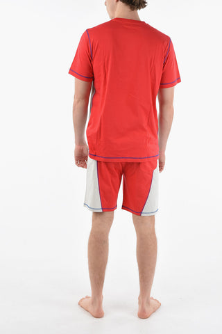 Two-Tone Shorts and T-shirt UMSET-JUST-TOMY-I Pyjamas Set