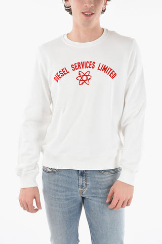 Velour Logo Embroiered S-GINN-C3 Crew-Neck Sweatshirt