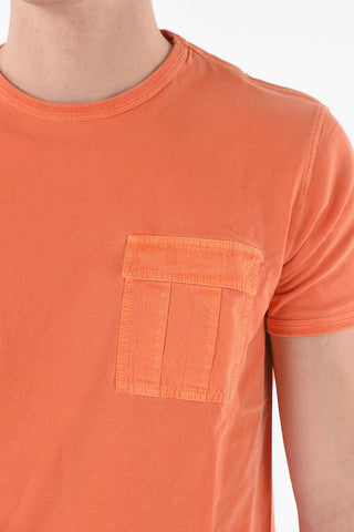 Solid Color T-DIERINGY T-Shirt with Breast Pocket