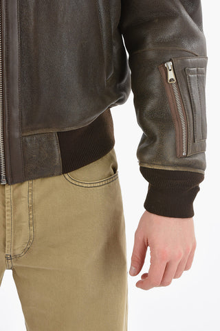 Bomber L-CARTER in Pelle con Interno in Teddy