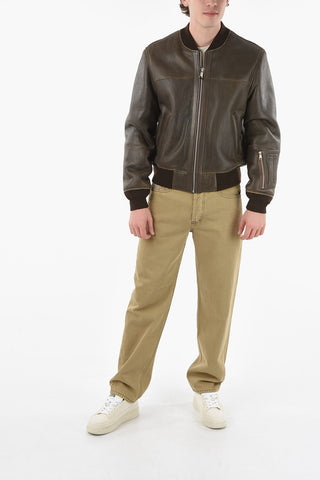 Bomber L-CARTER in Pelle con Interno in Teddy
