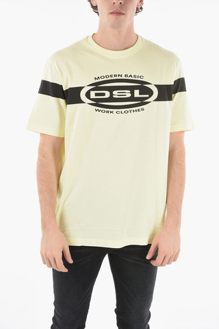 Contrasting Printed T-JUST-HS1 Crew-Neck T-Shirt