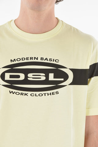 Contrasting Printed T-JUST-HS1 Crew-Neck T-Shirt