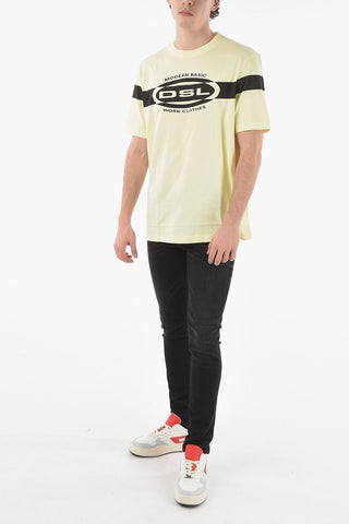 Contrasting Printed T-JUST-HS1 Crew-Neck T-Shirt