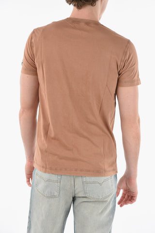 RED TAG T-shirt T-WORKY-DOV-PE Girocollo a Tinta Unita con Logo a Toppa