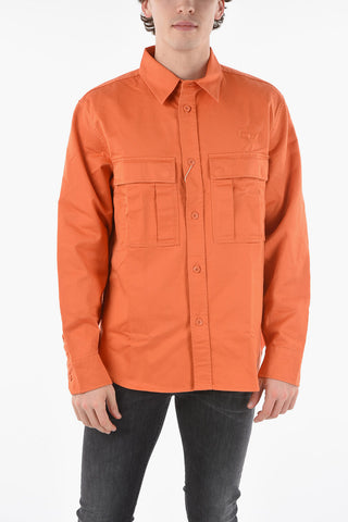 Cotton S-ROOW Overshirt with Back Pocket