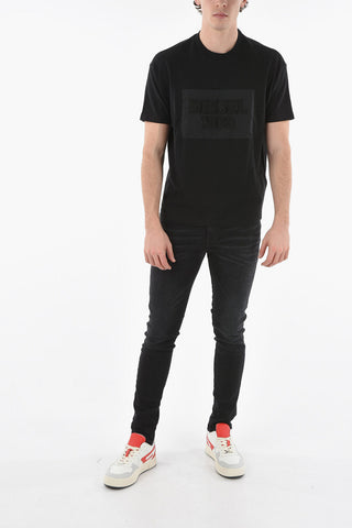 Logo Embossed Crew-neck T-Shirt